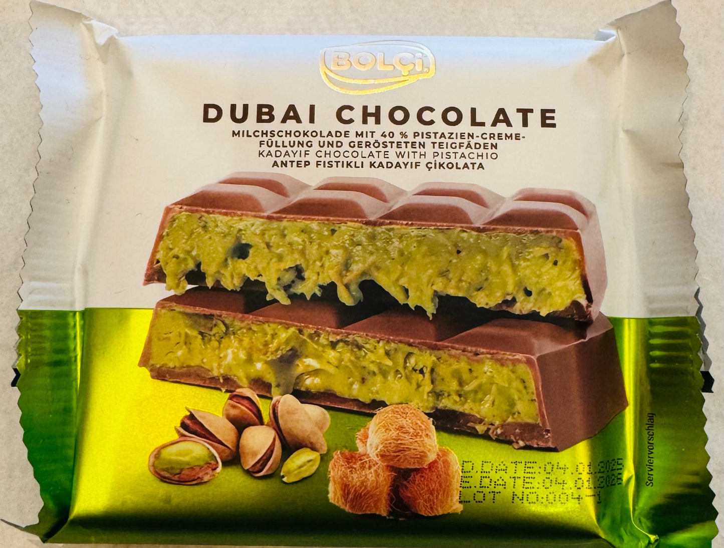 Pistachio Dubai Chocolate Bar