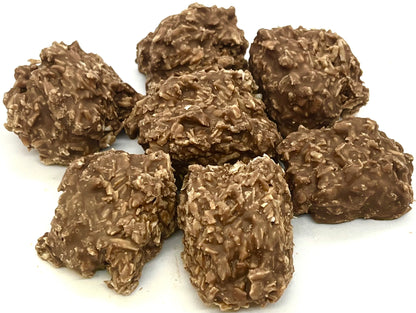 Milk chocolate macaroon clusters